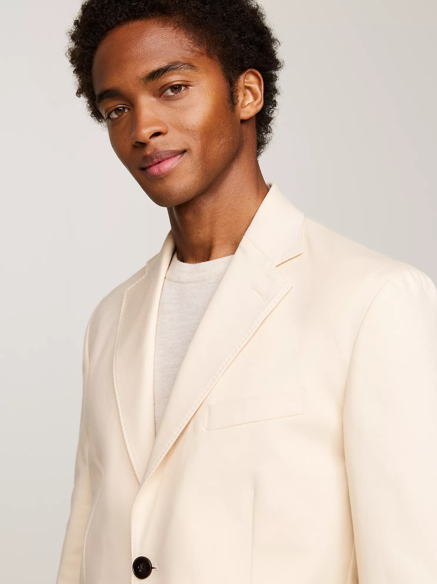 Cotton-Wool Blend Casual Blazer - Classic Beige 7 Cotton-Wool Blend Casual Blazer
- Classic Beige