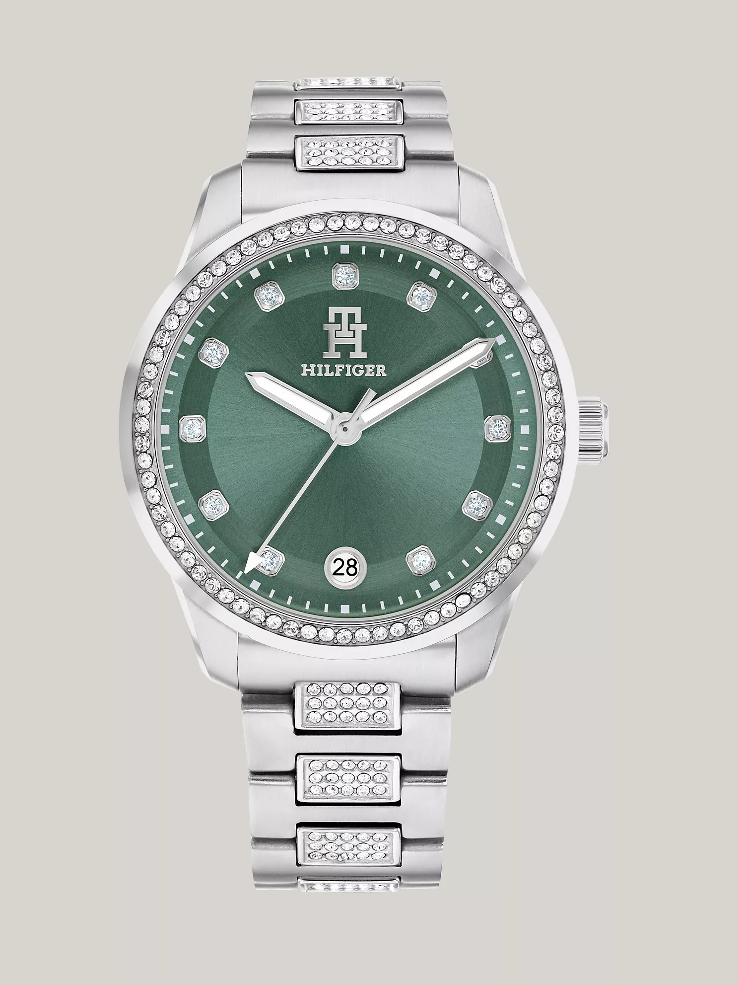 36MM T85 Crystal Accent Watch
         - Mint Green
