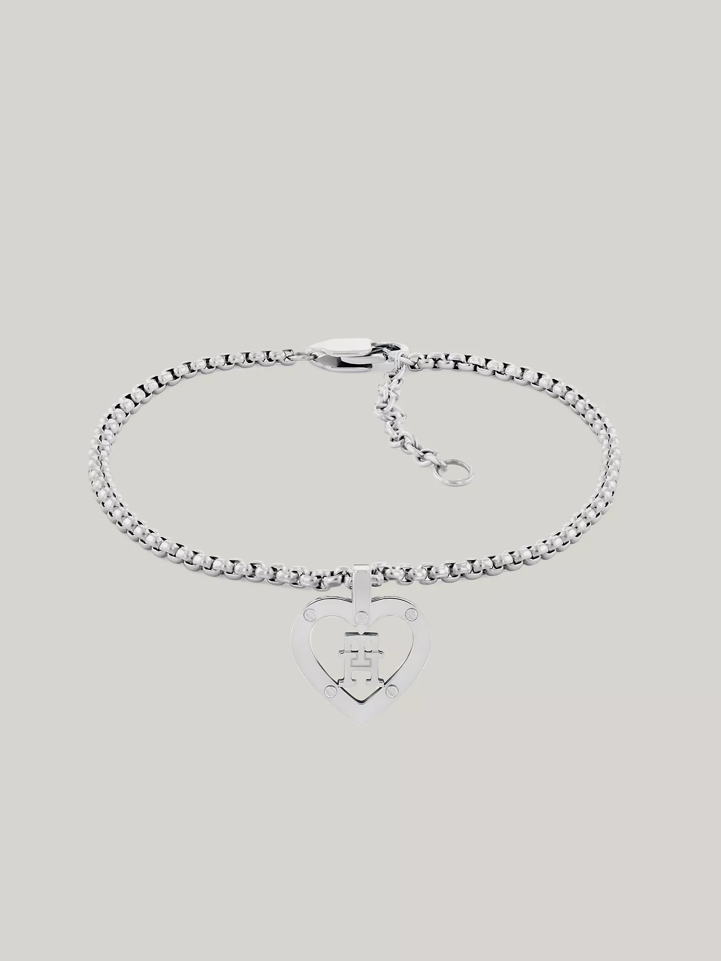 Monogram Heart Bracelet
         - Silver White