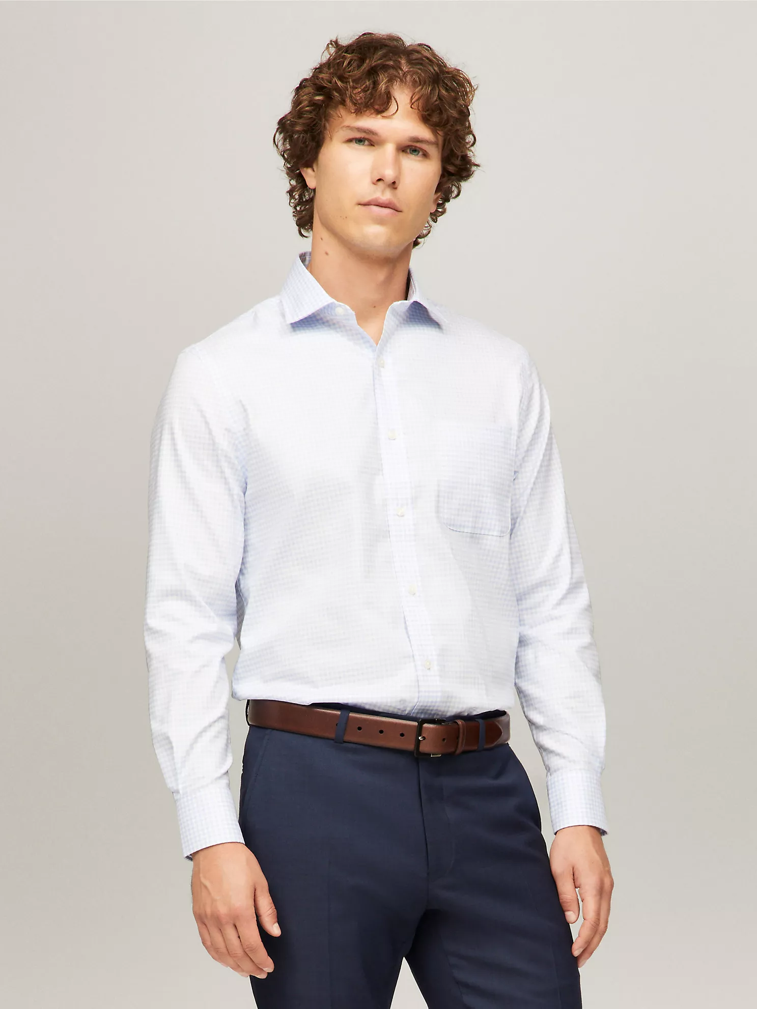 Regular Fit THFlex Check Dress Shirt - Blue 1 Regular Fit THFlex Check Dress Shirt
- Blue