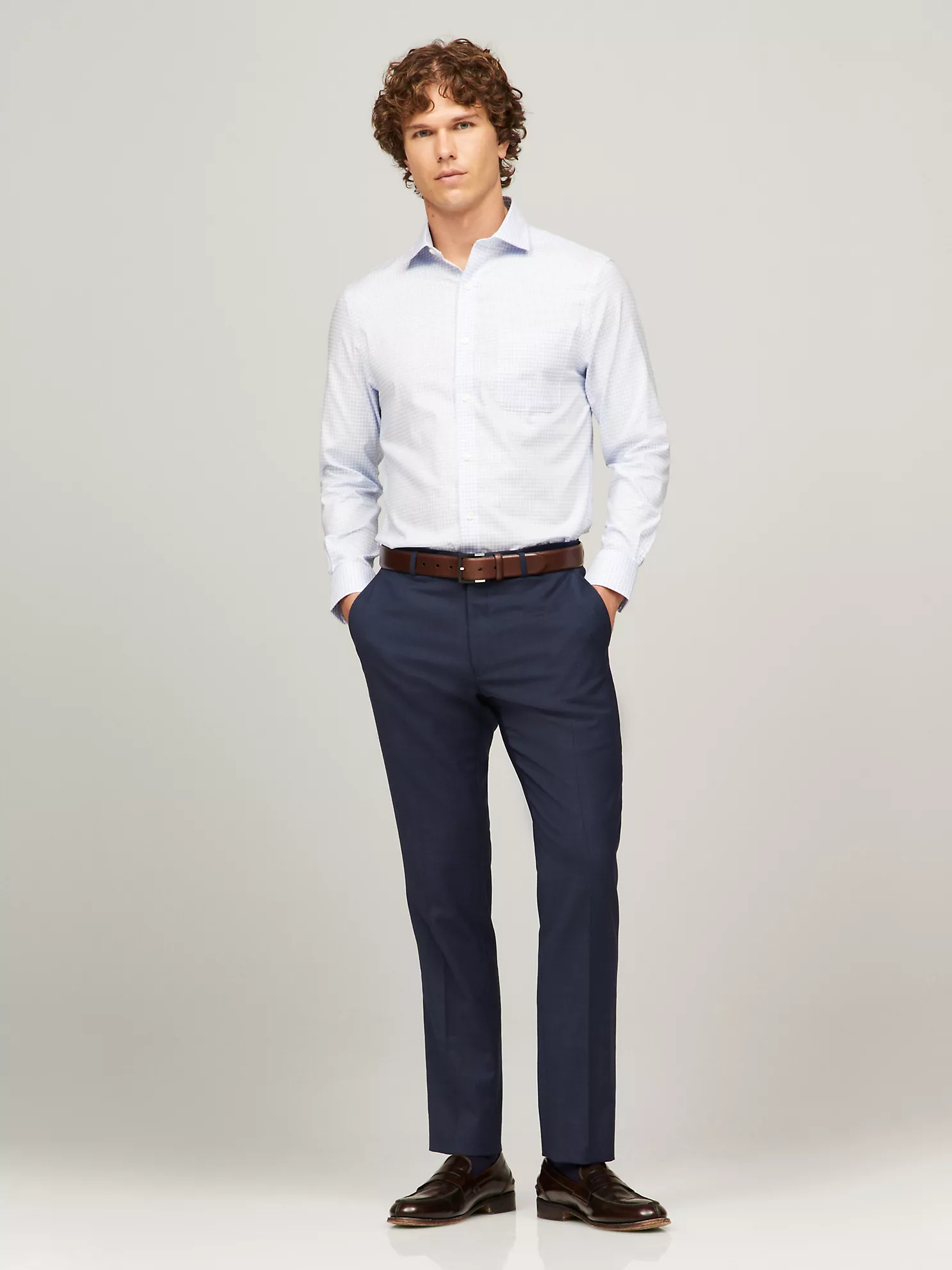 Regular Fit THFlex Check Dress Shirt - Blue 6 Regular Fit THFlex Check Dress Shirt
- Blue