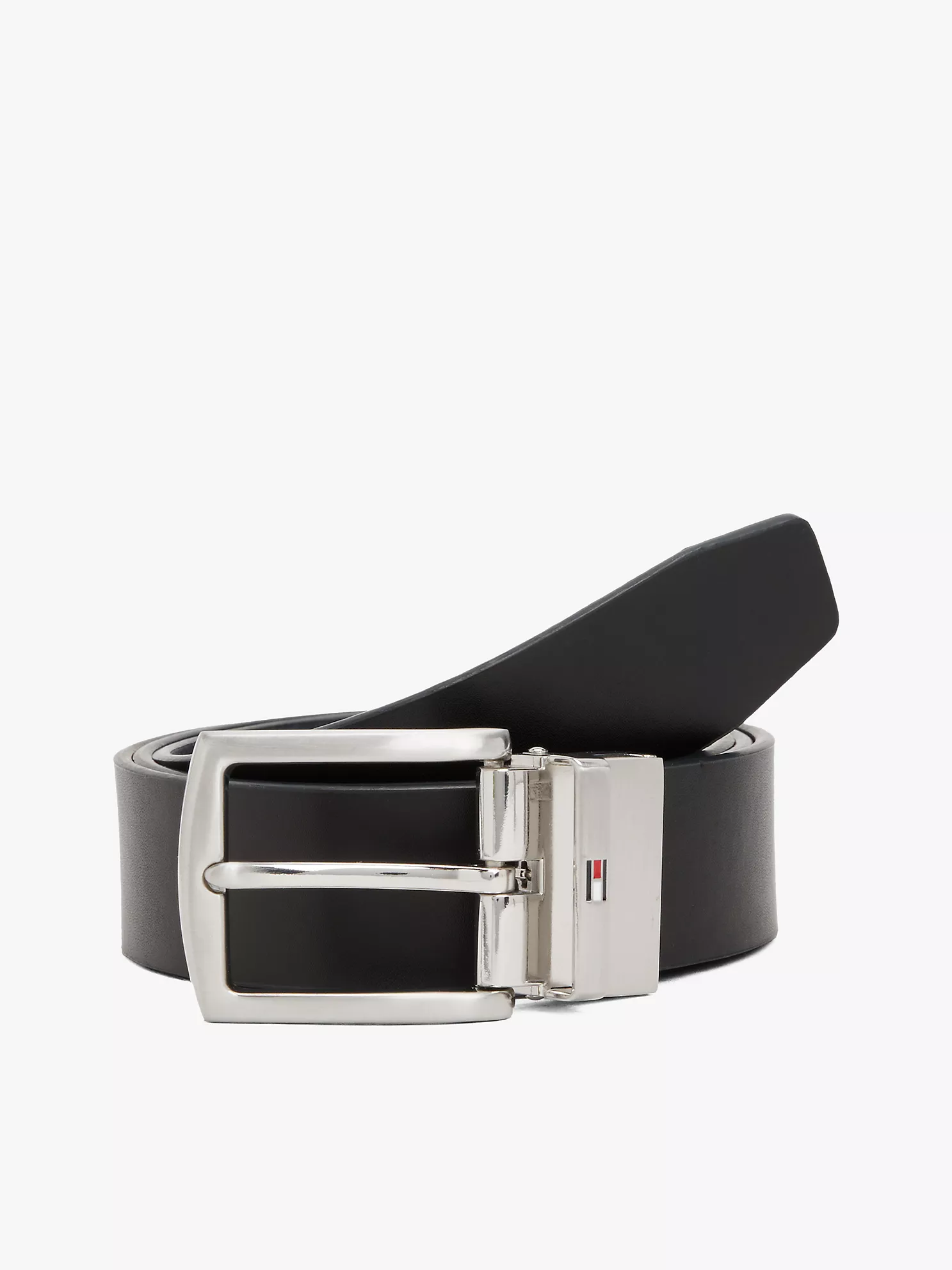 Reversible Flag Logo Loop Leather Belt - Space Blue / Black 10 Reversible Flag Logo Loop Leather Belt
- Space Blue / Black