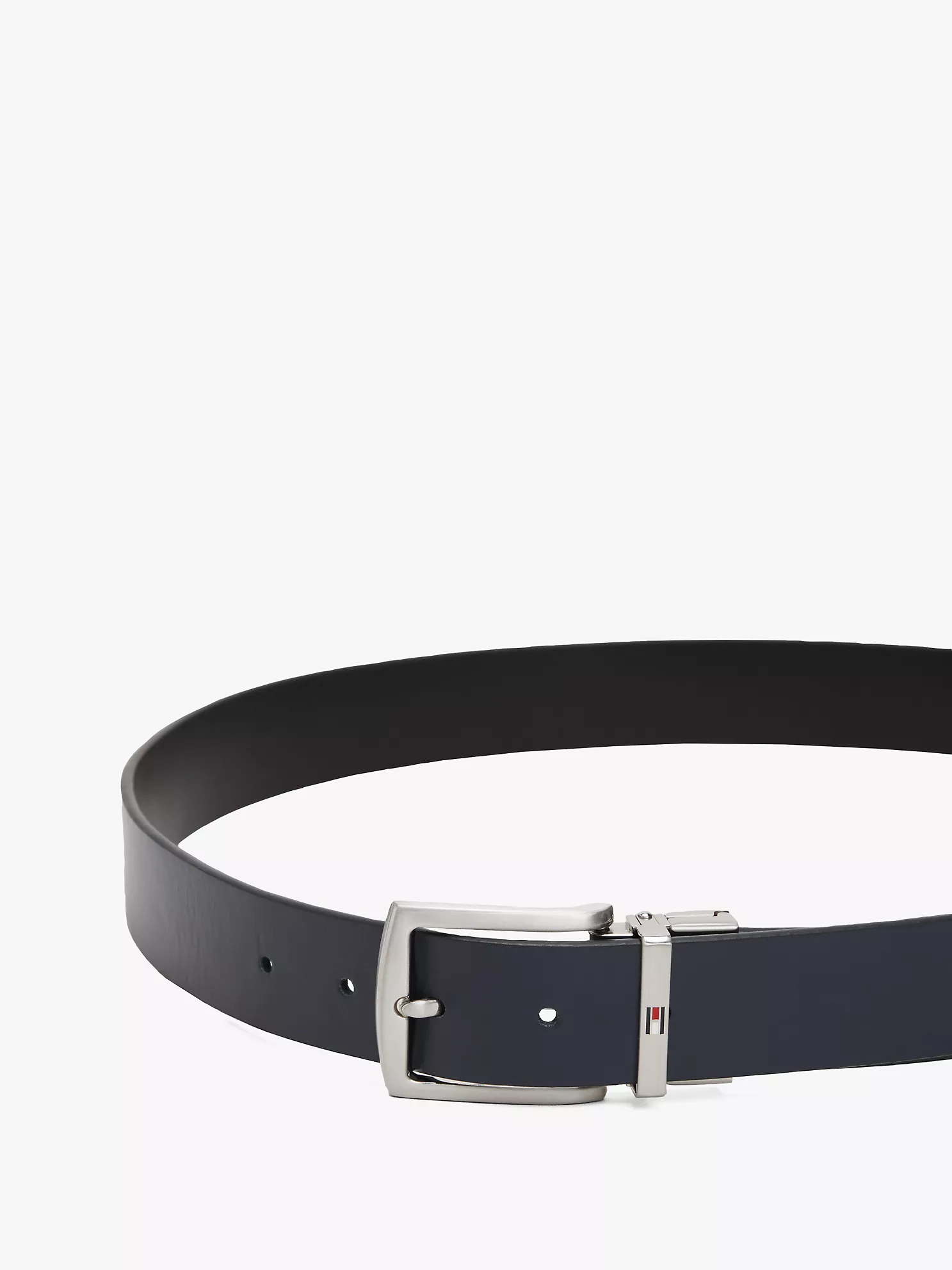 Reversible Flag Logo Loop Leather Belt - Space Blue / Black 12 Reversible Flag Logo Loop Leather Belt
- Space Blue / Black
