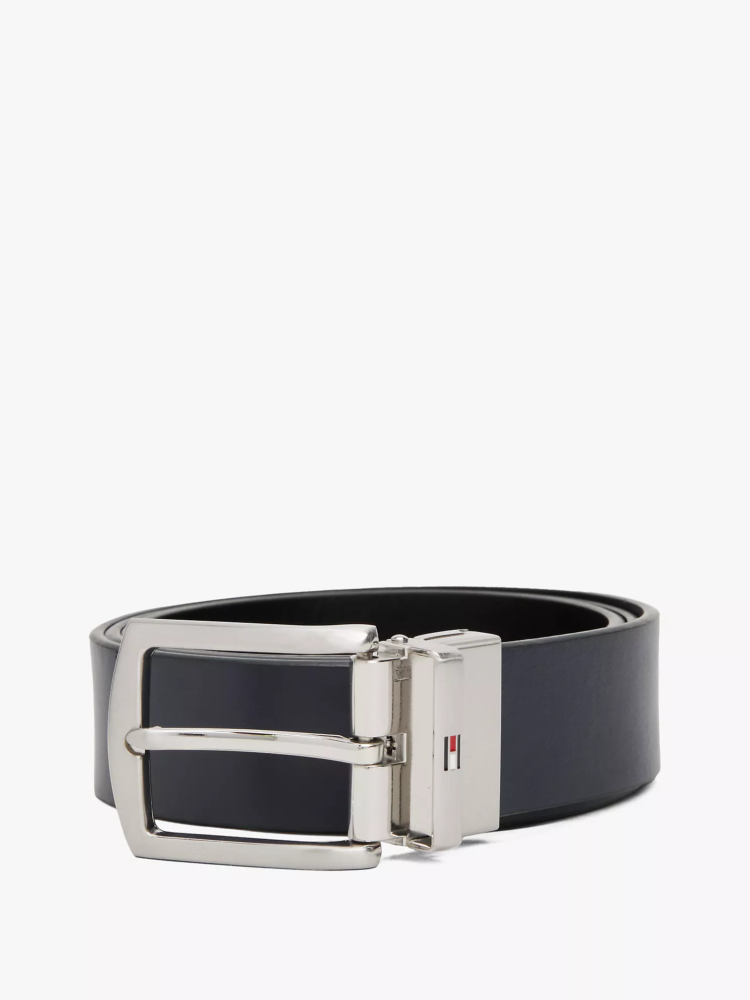 Reversible Flag Logo Loop Leather Belt - Space Blue / Black 13 Reversible Flag Logo Loop Leather Belt
- Space Blue / Black