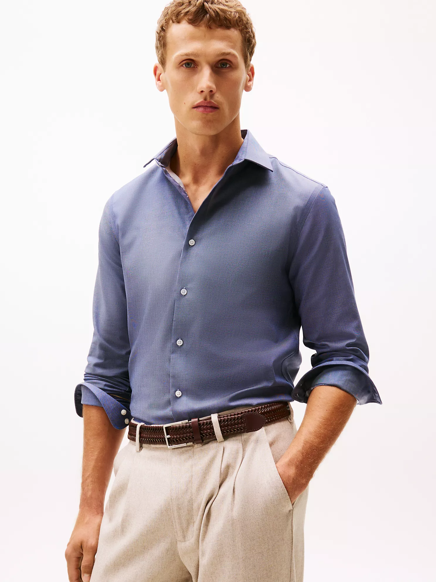 Slim Fit THFlex Dress Shirt - Peacoat 1 Slim Fit THFlex Dress Shirt
- Peacoat