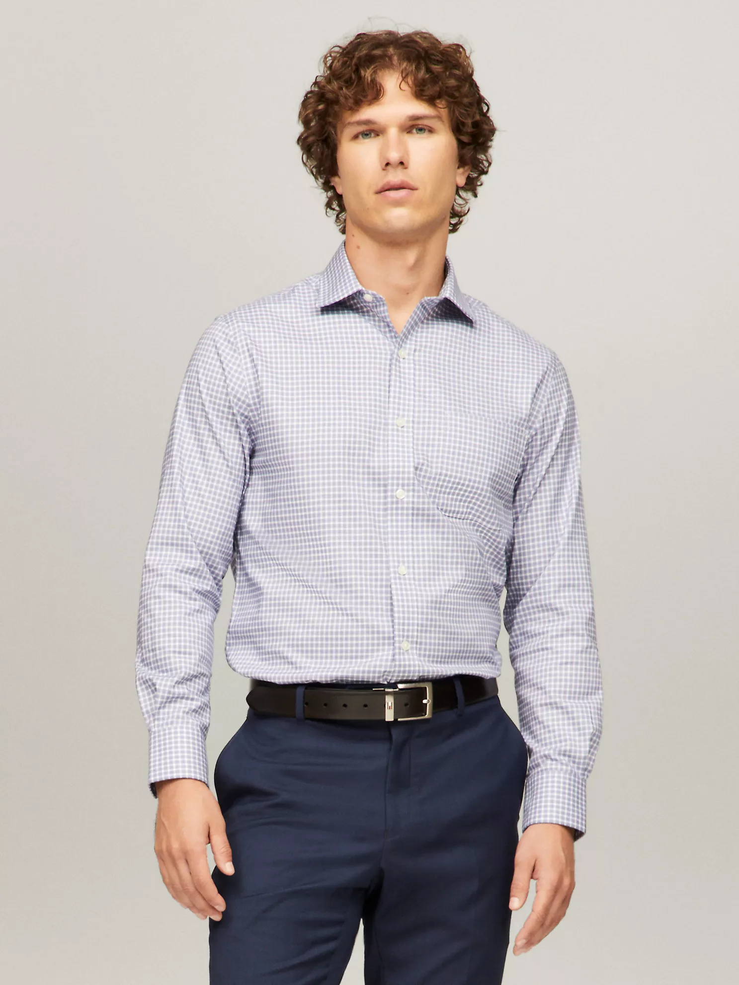 Regular Fit THFlex Check Dress Shirt - Blue 1 Regular Fit THFlex Check Dress Shirt
- Blue
