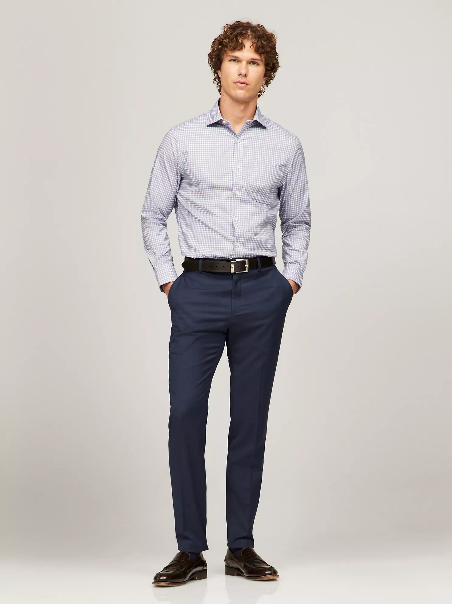 Regular Fit THFlex Check Dress Shirt - Blue 6 Regular Fit THFlex Check Dress Shirt
- Blue