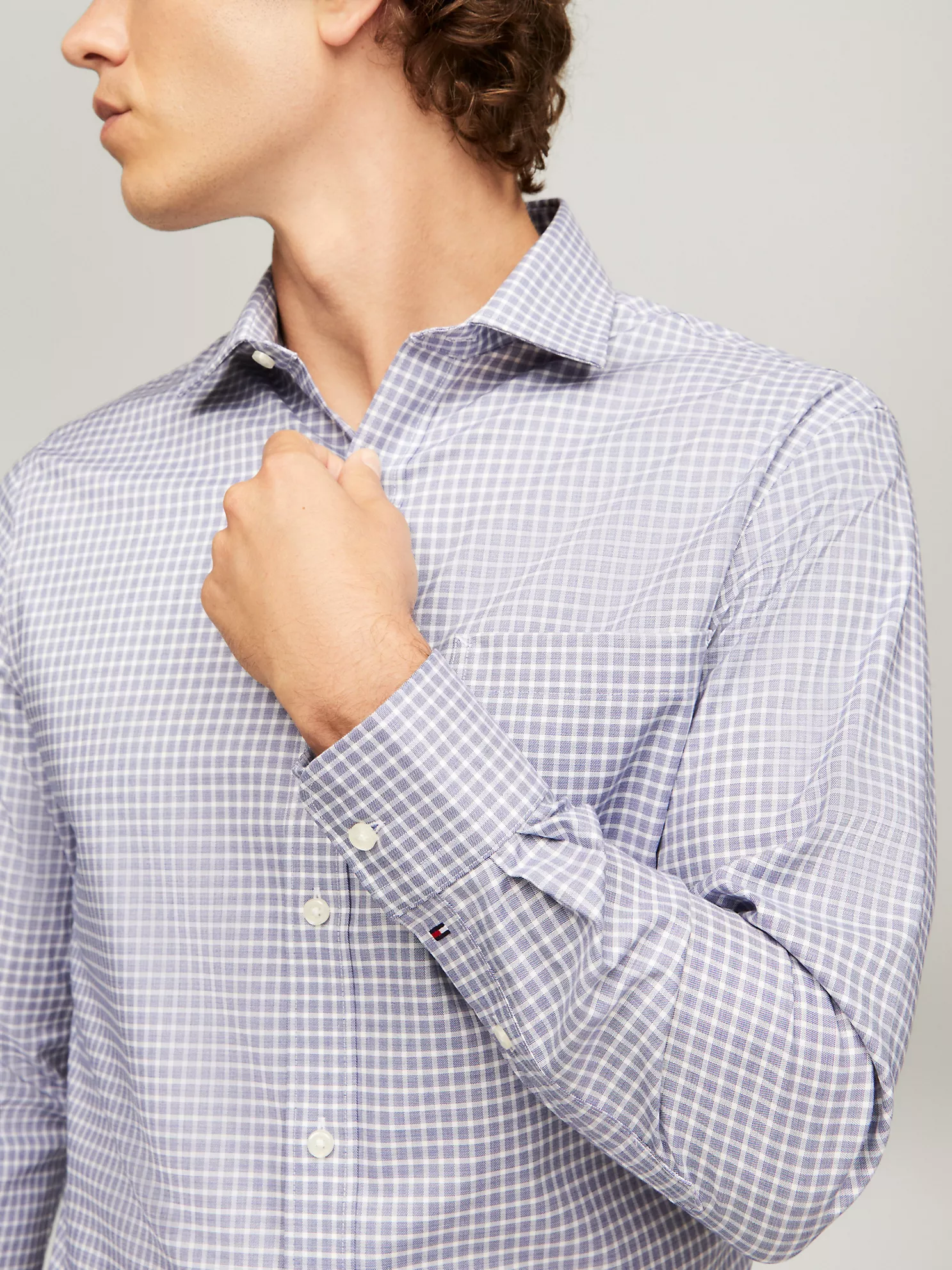Regular Fit THFlex Check Dress Shirt - Blue 7 Regular Fit THFlex Check Dress Shirt
- Blue