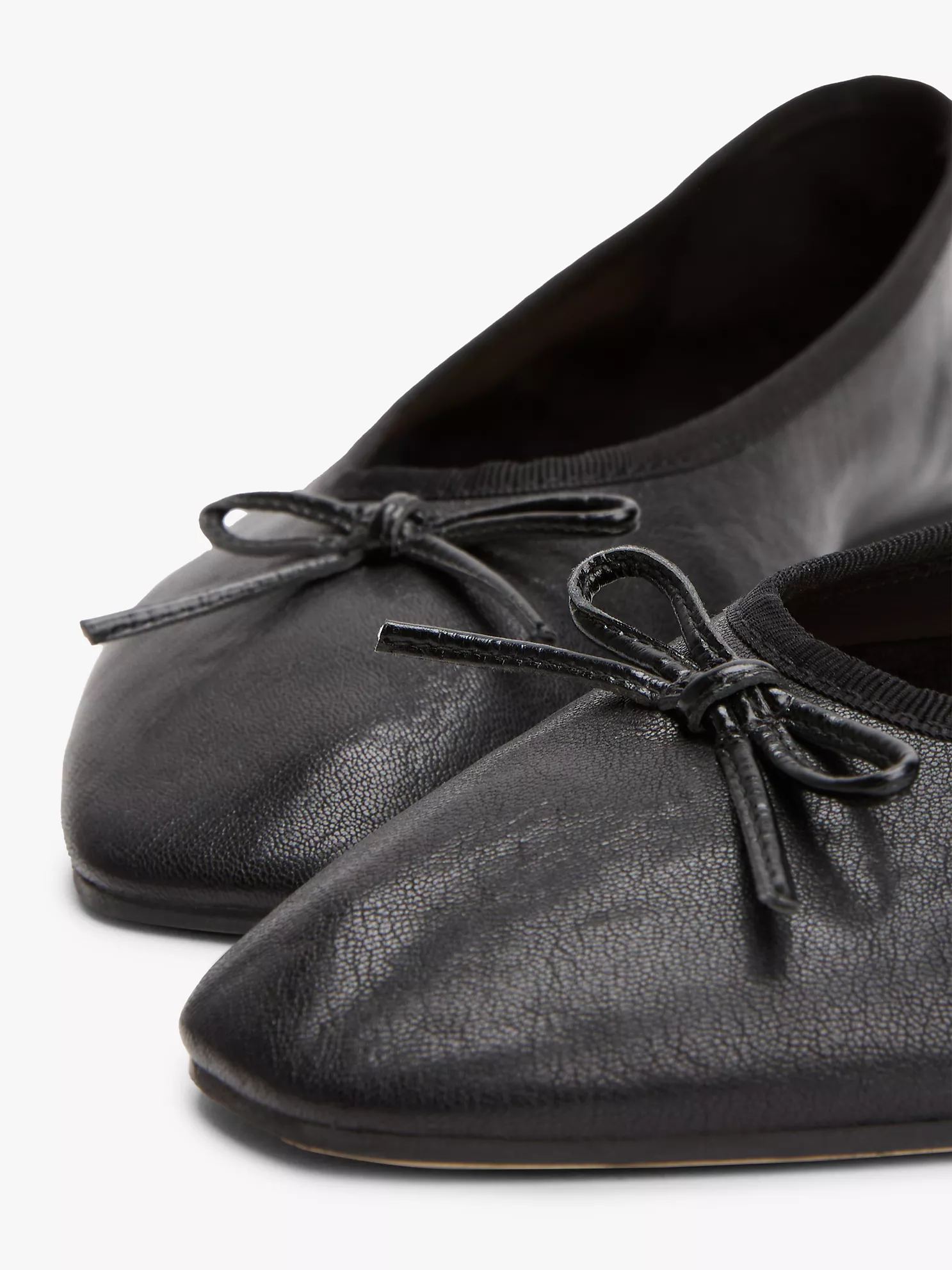 Monogram Leather Ballet Flat - Black 14 Monogram Leather Ballet Flat
- Black