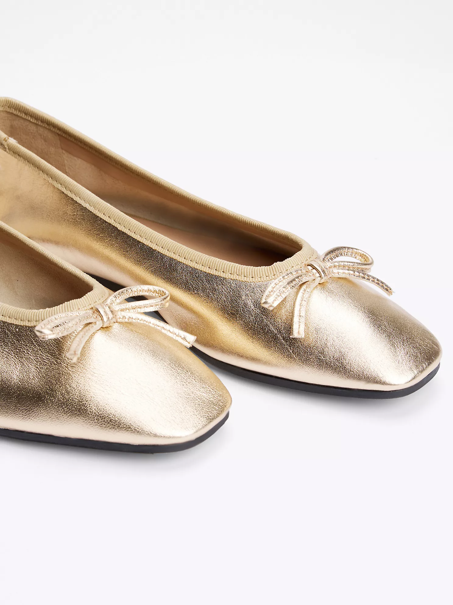 Metallic Leather Ballet Flat - Gold 13 Metallic Leather Ballet Flat
- Gold