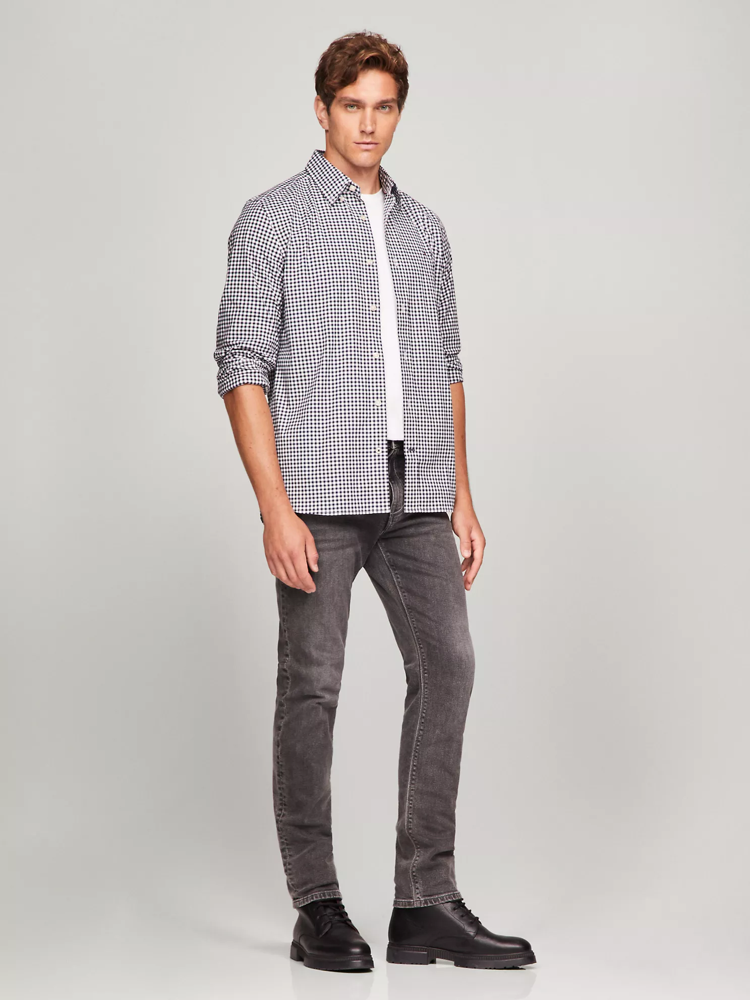 THFlex Regular Fit Gingham Poplin Shirt - Navy/Optic White 6 THFlex Regular Fit Gingham Poplin Shirt
- Navy/Optic White