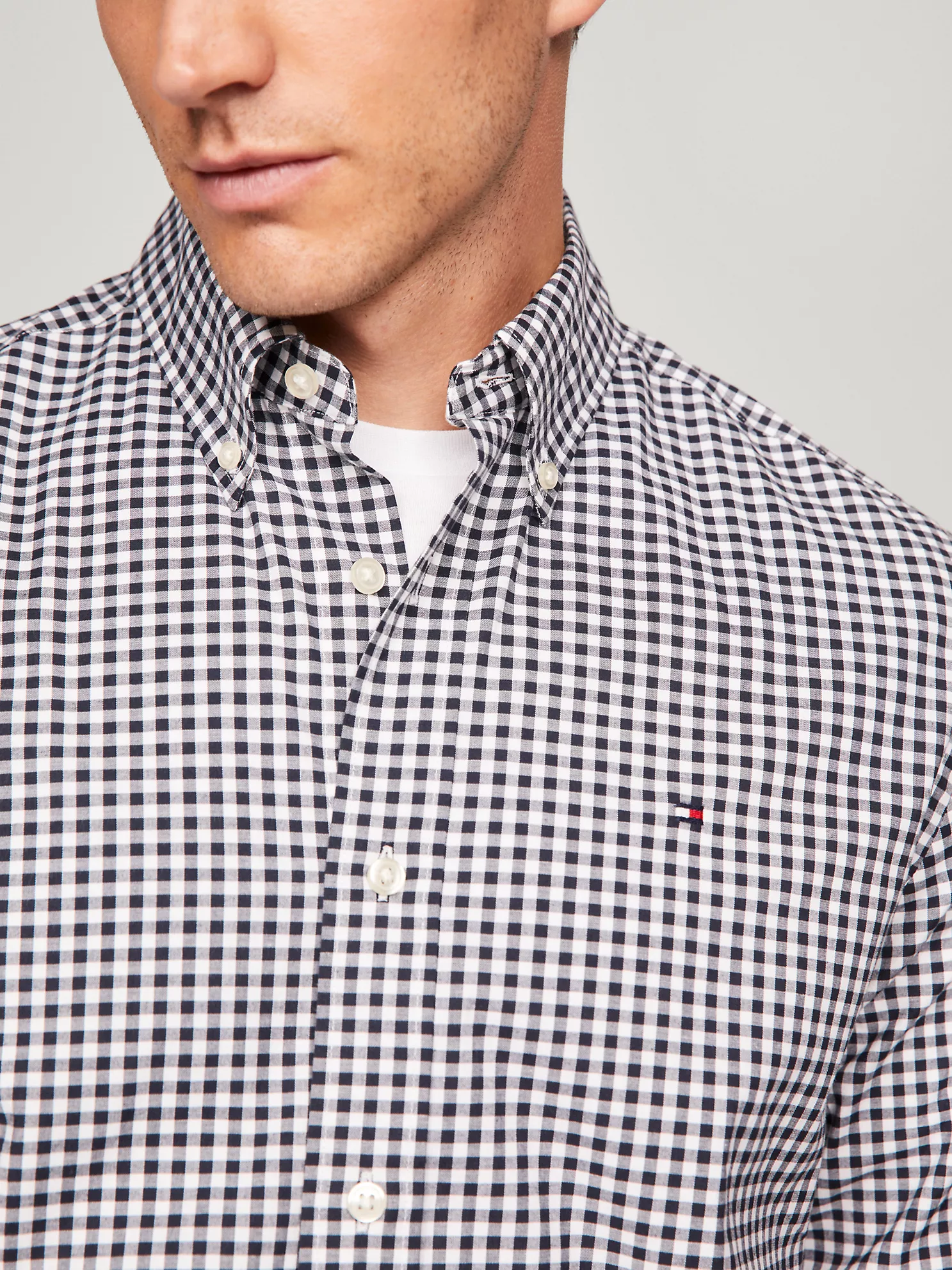 THFlex Regular Fit Gingham Poplin Shirt - Navy/Optic White 7 THFlex Regular Fit Gingham Poplin Shirt
- Navy/Optic White