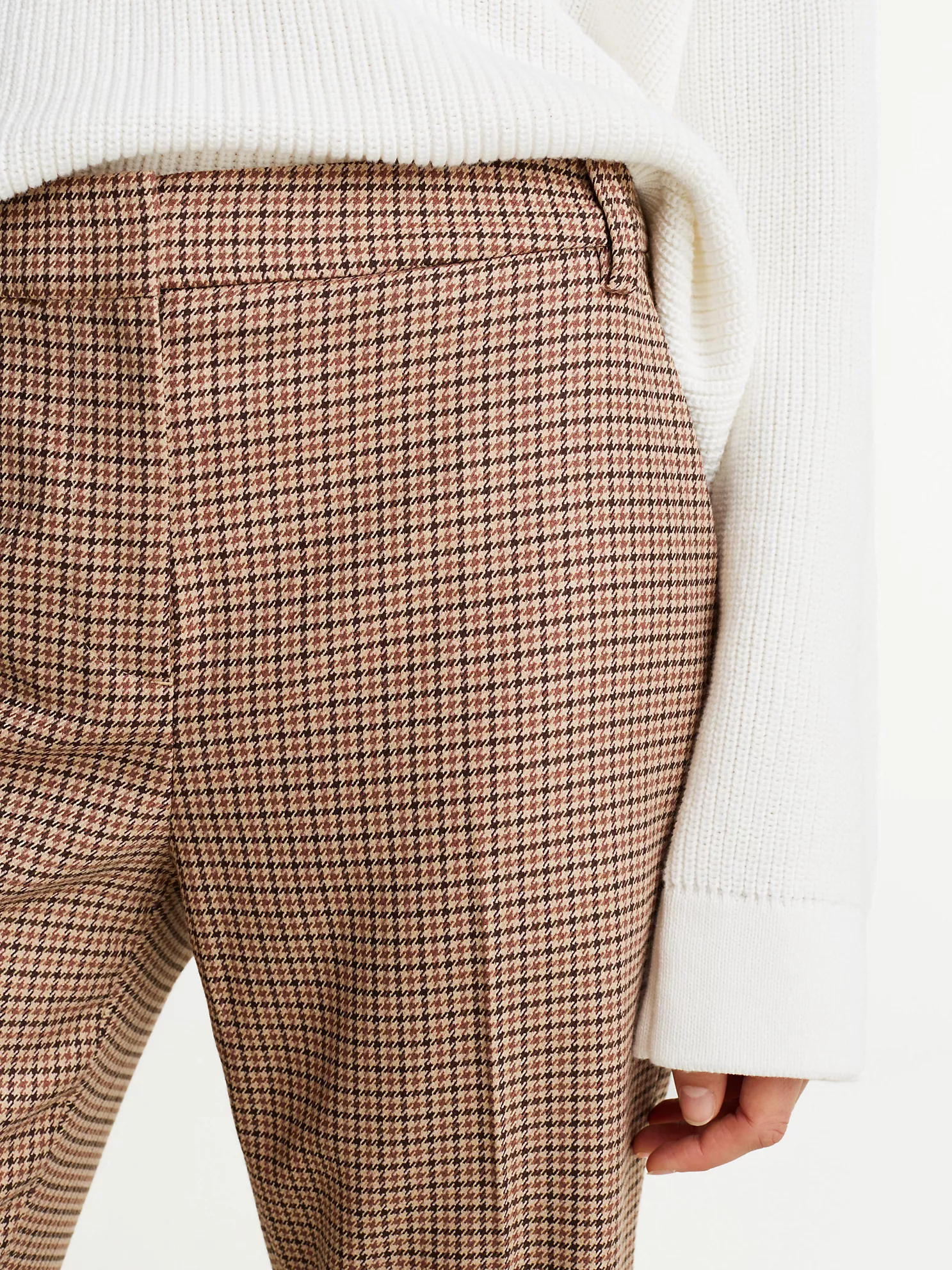 Check Print Slim Straight Leg Pant - Brown Houndstooth 8 Check Print Slim Straight Leg Pant
- Brown Houndstooth
