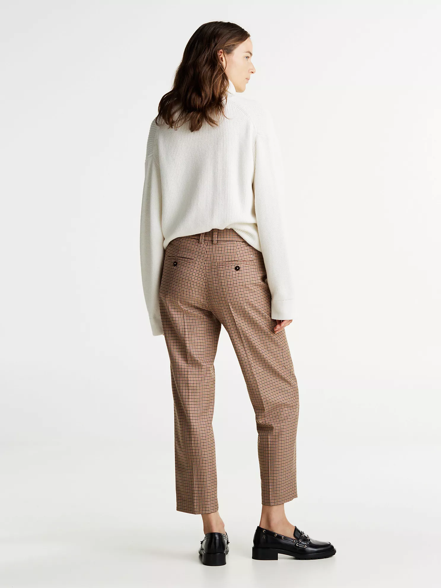 Check Print Slim Straight Leg Pant - Brown Houndstooth 10 Check Print Slim Straight Leg Pant
- Brown Houndstooth