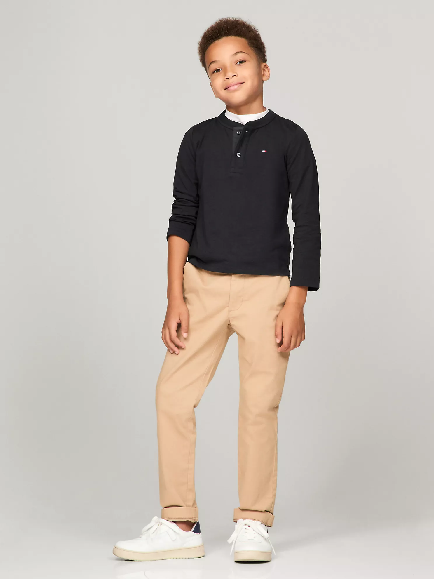Kids' Solid Long-Sleeve Henley - Black 6 Kids' Solid Long-Sleeve Henley
- Black