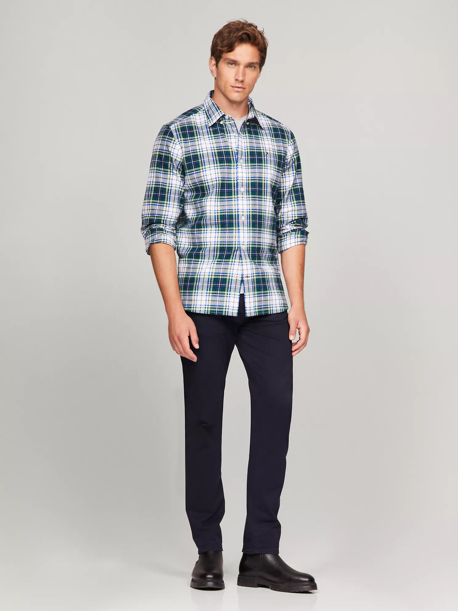 Regular Fit Check Flannel Shirt - Navy Multi 6 Regular Fit Check Flannel Shirt
- Navy Multi