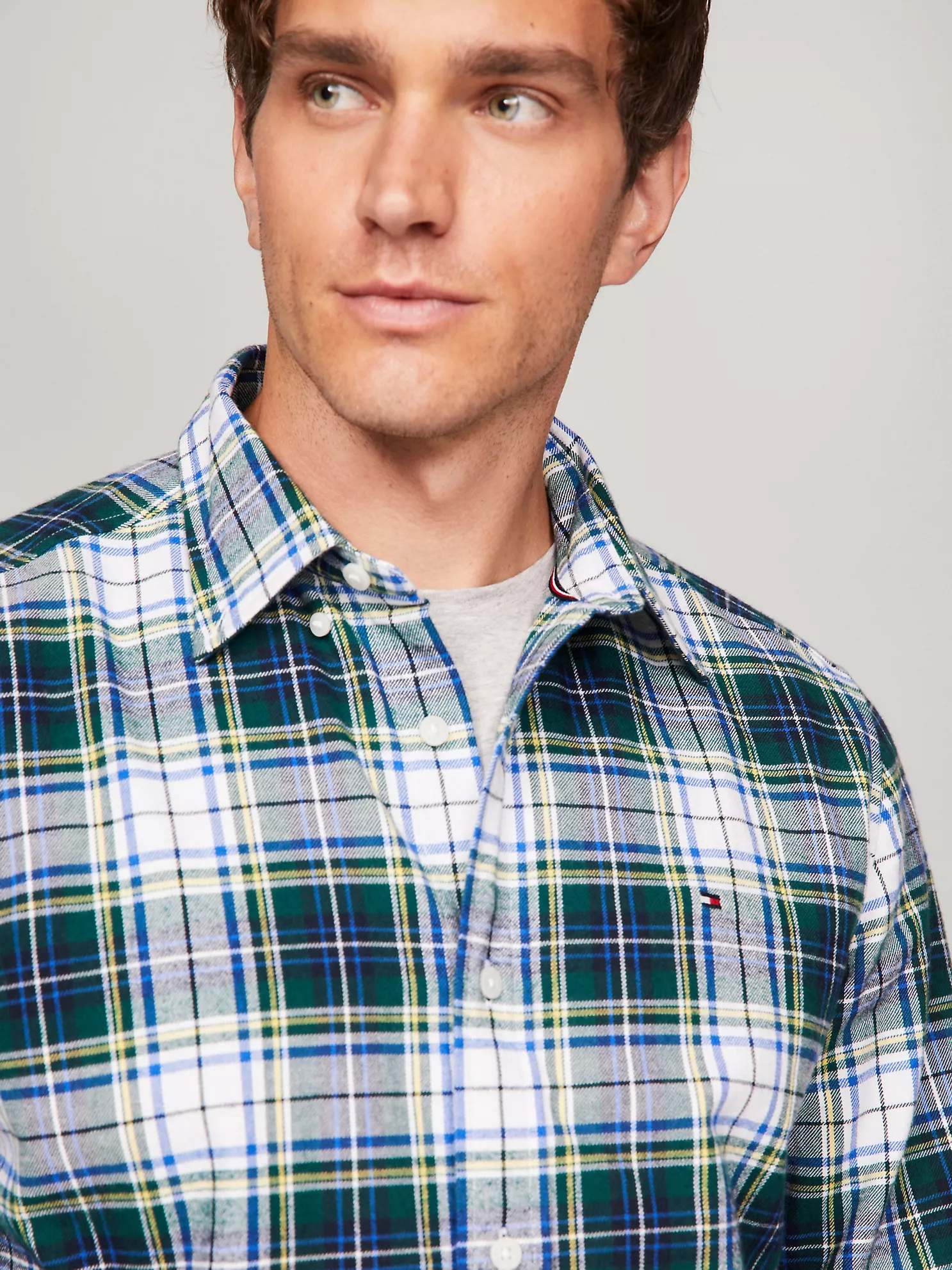 Regular Fit Check Flannel Shirt - Navy Multi 7 Regular Fit Check Flannel Shirt
- Navy Multi