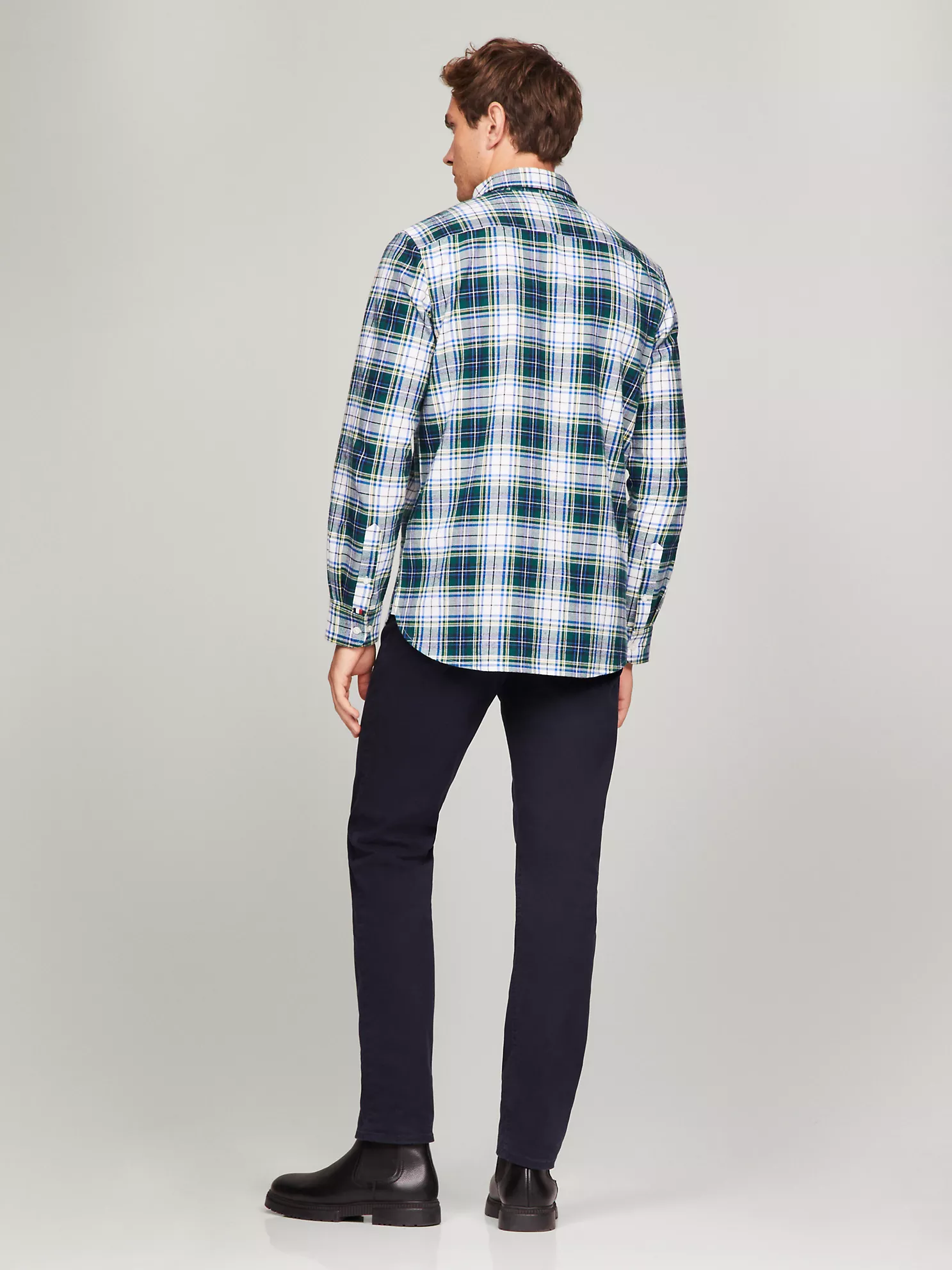 Regular Fit Check Flannel Shirt - Navy Multi 8 Regular Fit Check Flannel Shirt
- Navy Multi