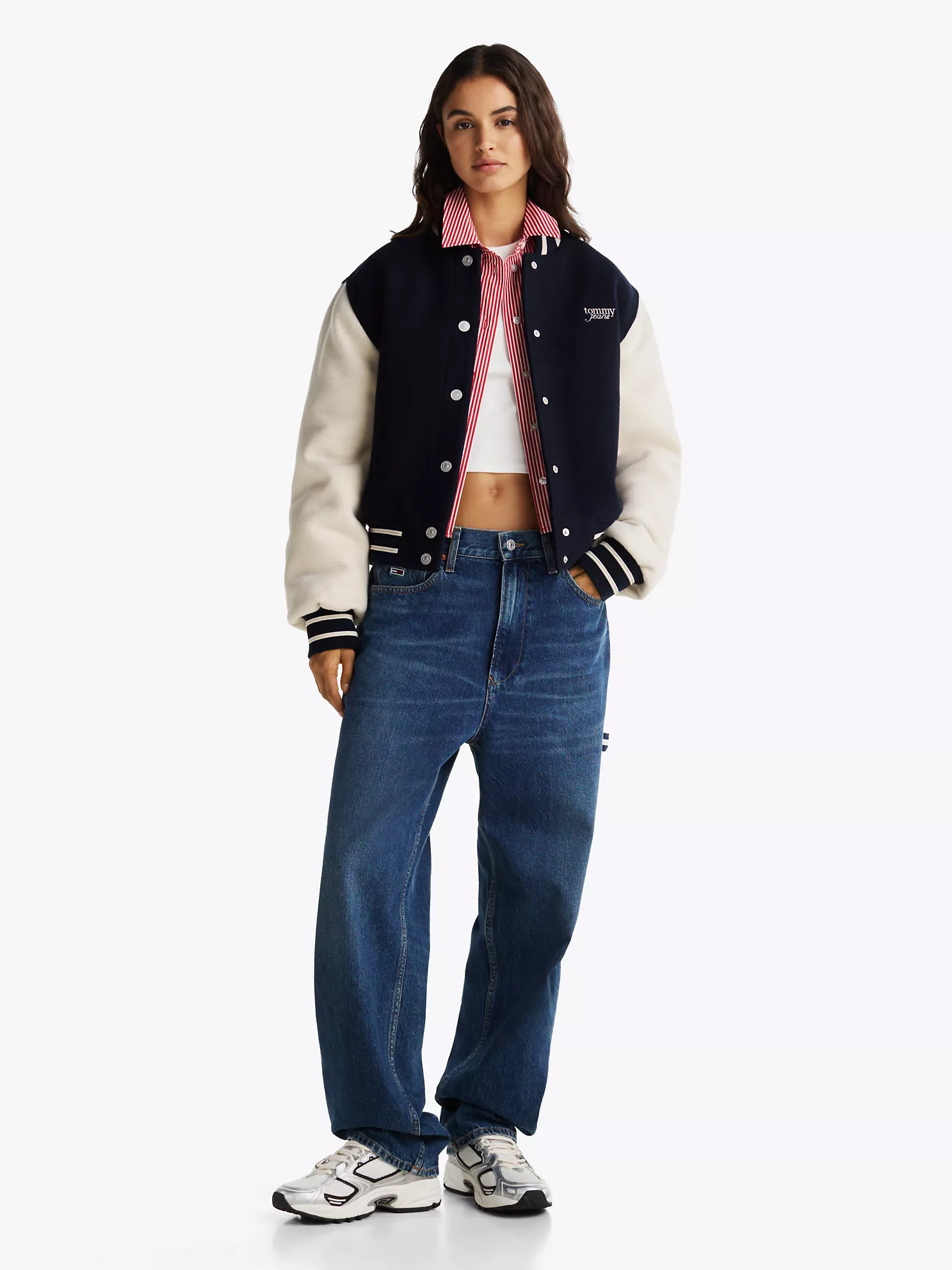 Tommy Jeans Wool-Blend Varsity Jacket - Dark Night Navy 6 Tommy Jeans Wool-Blend Varsity Jacket
- Dark Night Navy