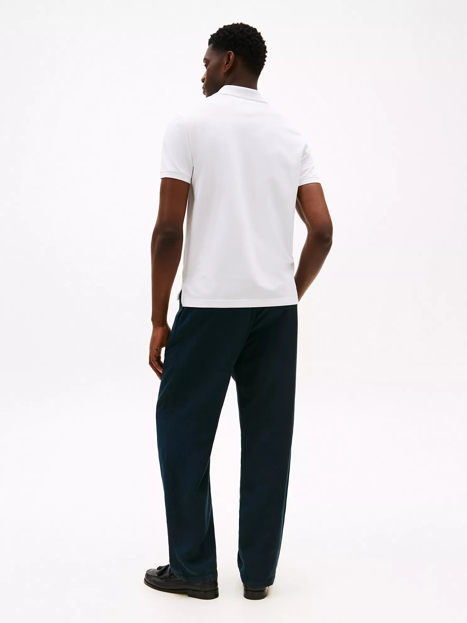 Regular Fit Pique Tech Polo - White 9 Regular Fit Pique Tech Polo
- White