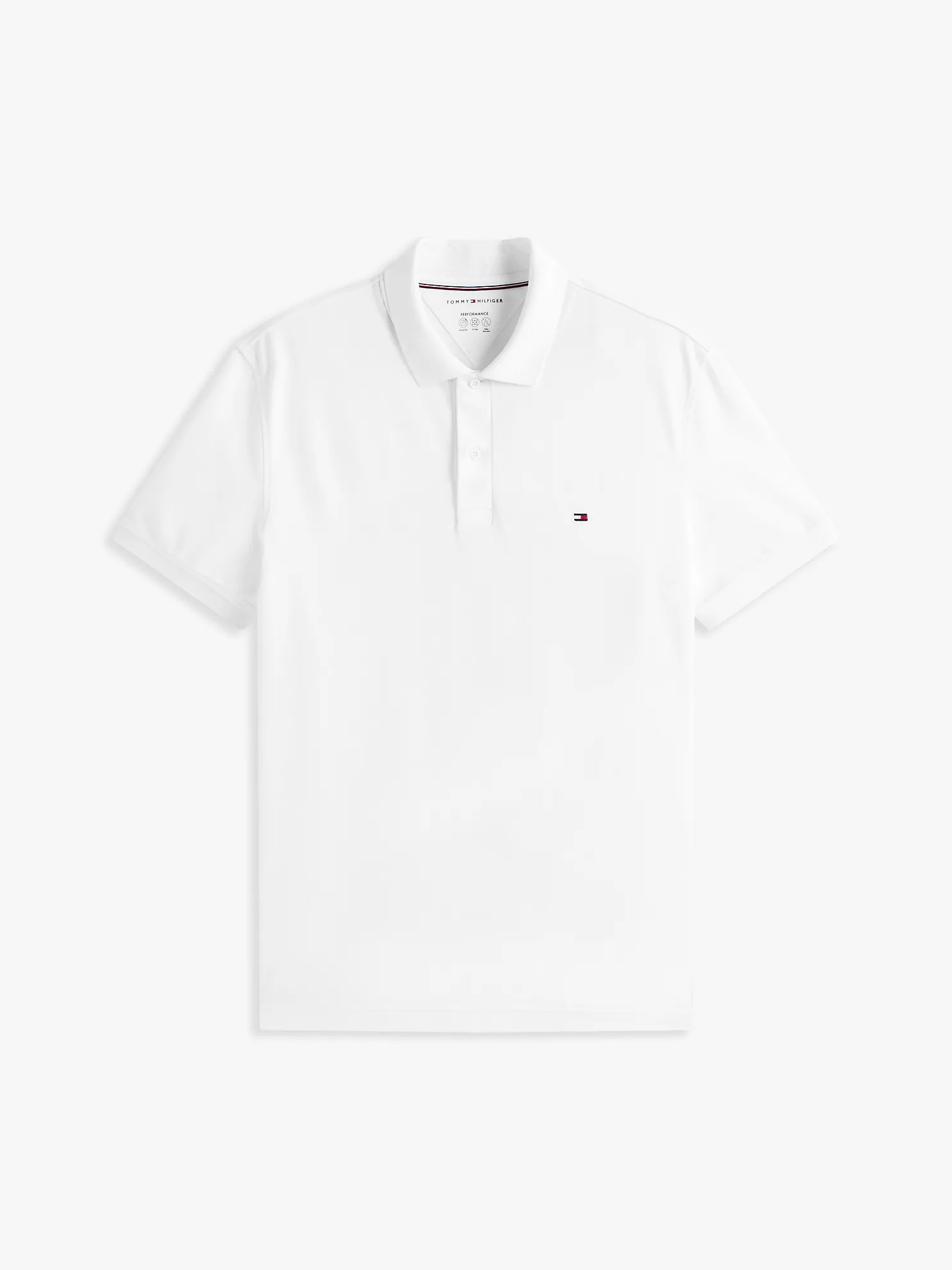 Regular Fit Pique Tech Polo - White 10 Regular Fit Pique Tech Polo
- White