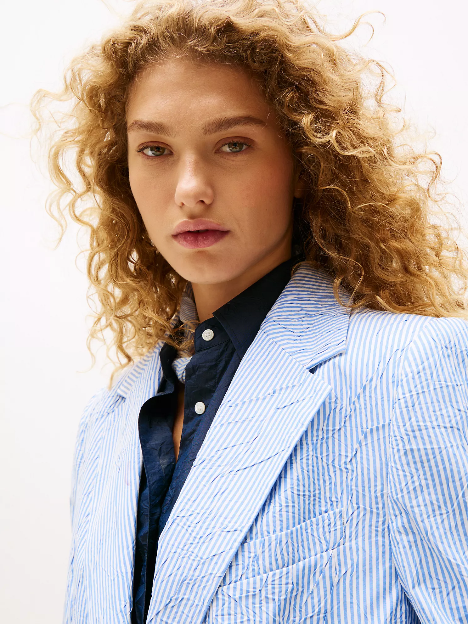 Oversized Stripe Blazer - Blue Stripe 8 Oversized Stripe Blazer
- Blue Stripe