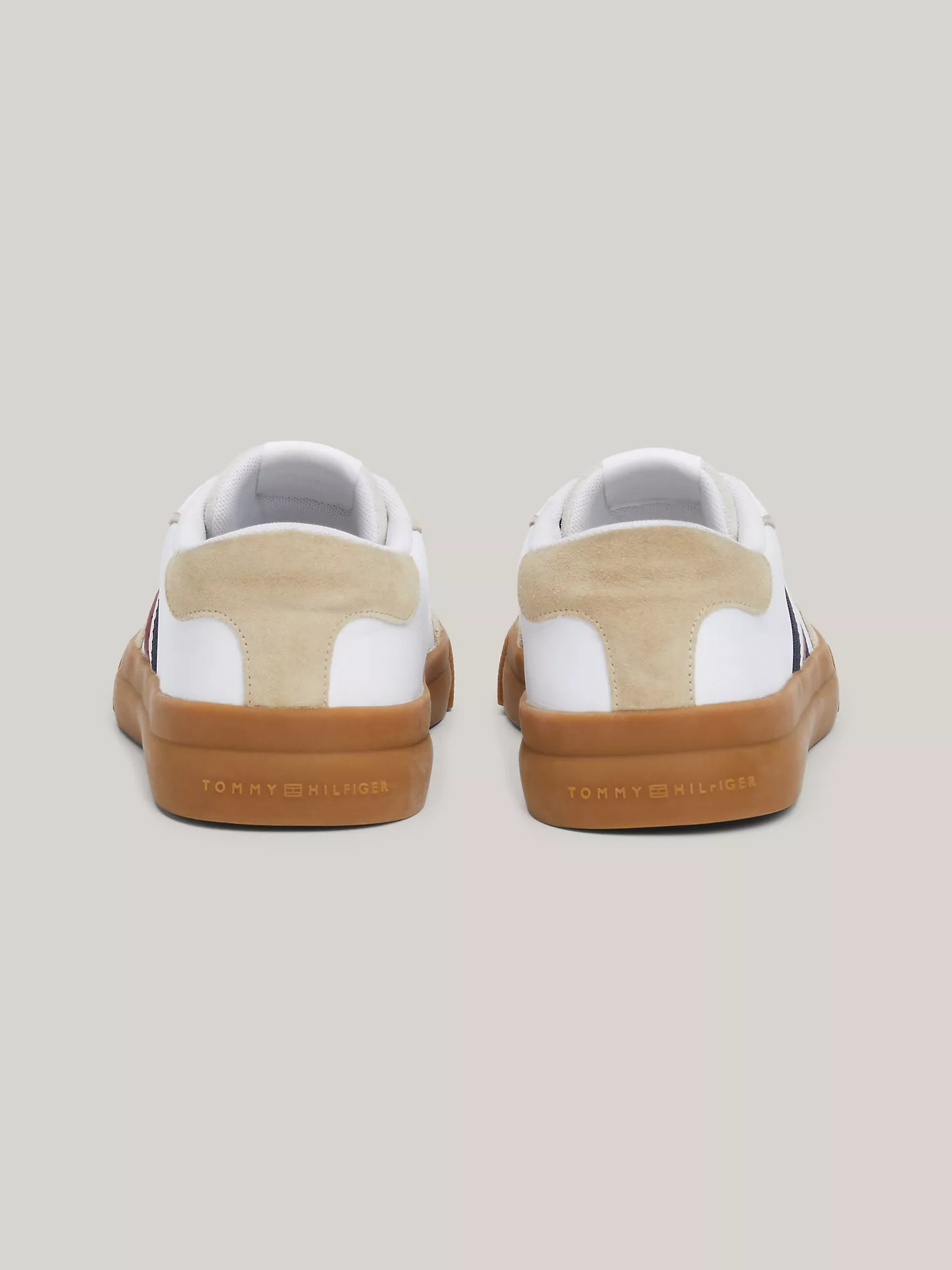 Signature Stripe Leather Sneaker - White 11 Signature Stripe Leather Sneaker
- White