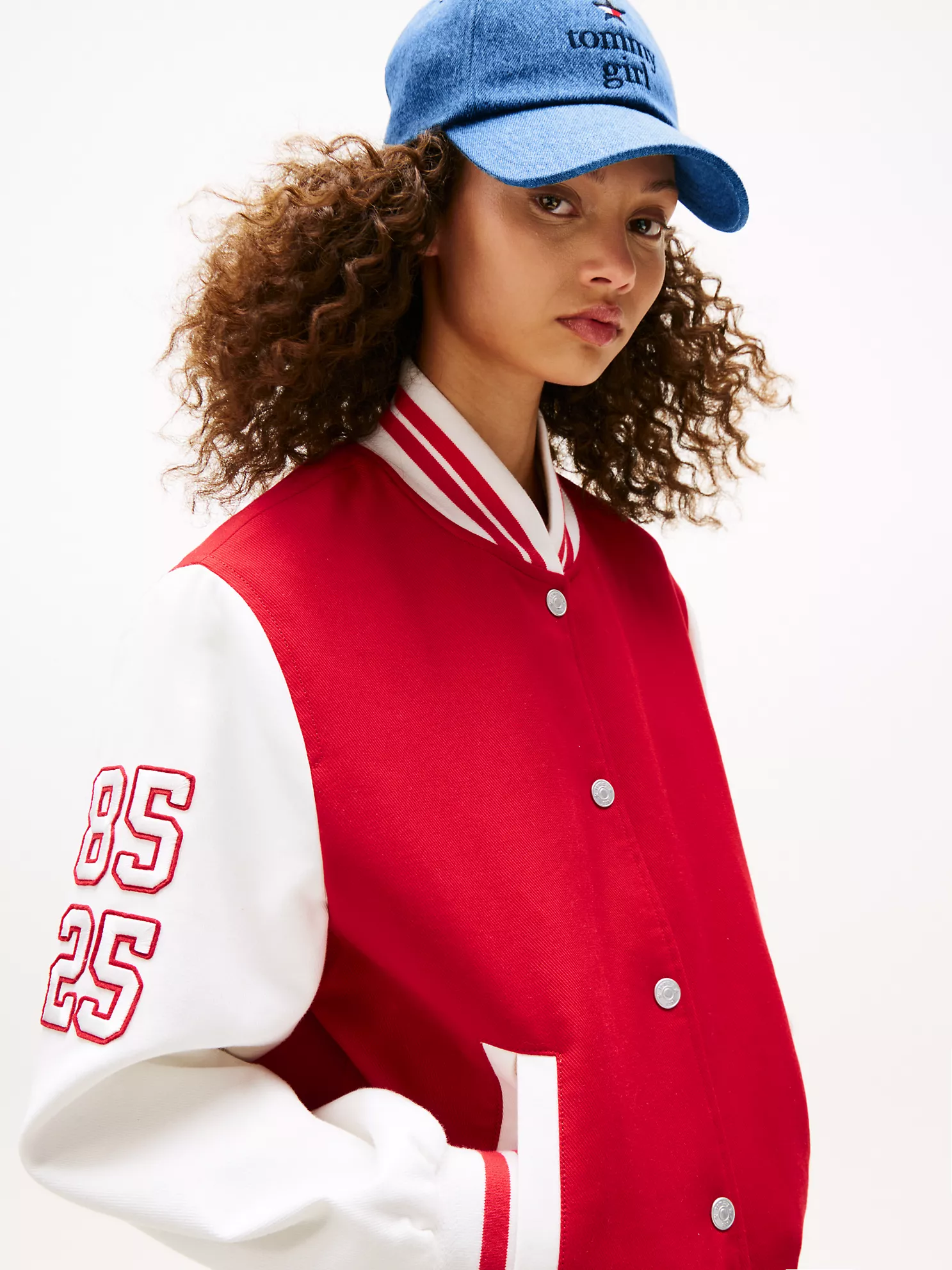 Tommy Girl Heart Logo Varsity Jacket - Primary Red / Ecru 8 Tommy Girl Heart Logo Varsity Jacket
- Primary Red / Ecru