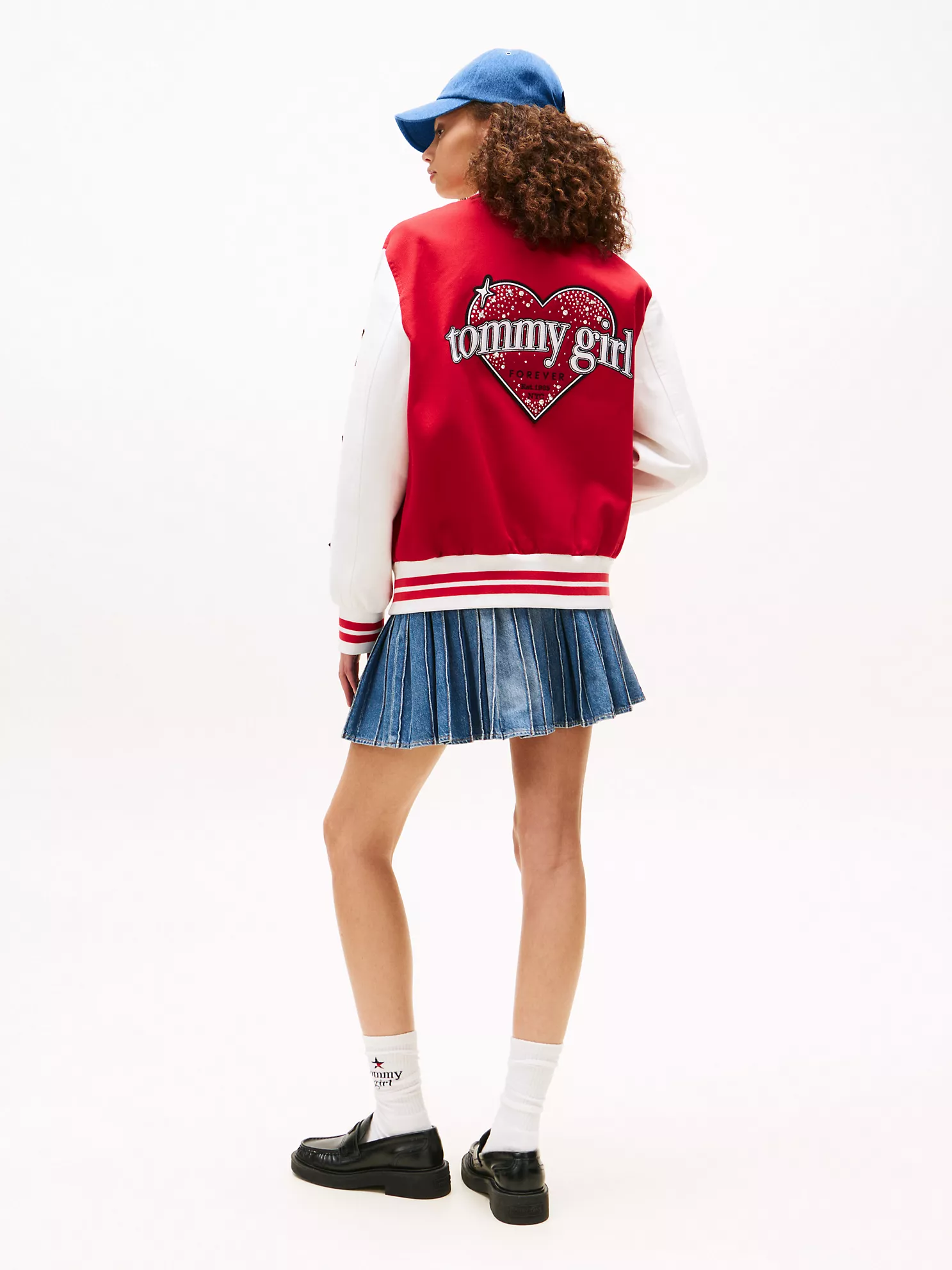 Tommy Girl Heart Logo Varsity Jacket - Primary Red / Ecru 11 Tommy Girl Heart Logo Varsity Jacket
- Primary Red / Ecru