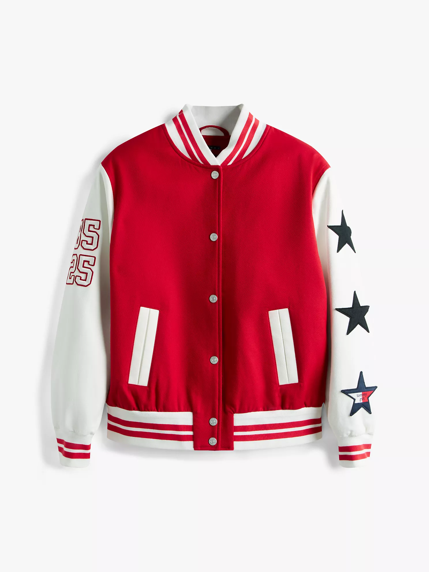 Tommy Girl Heart Logo Varsity Jacket - Primary Red / Ecru 12 Tommy Girl Heart Logo Varsity Jacket
- Primary Red / Ecru