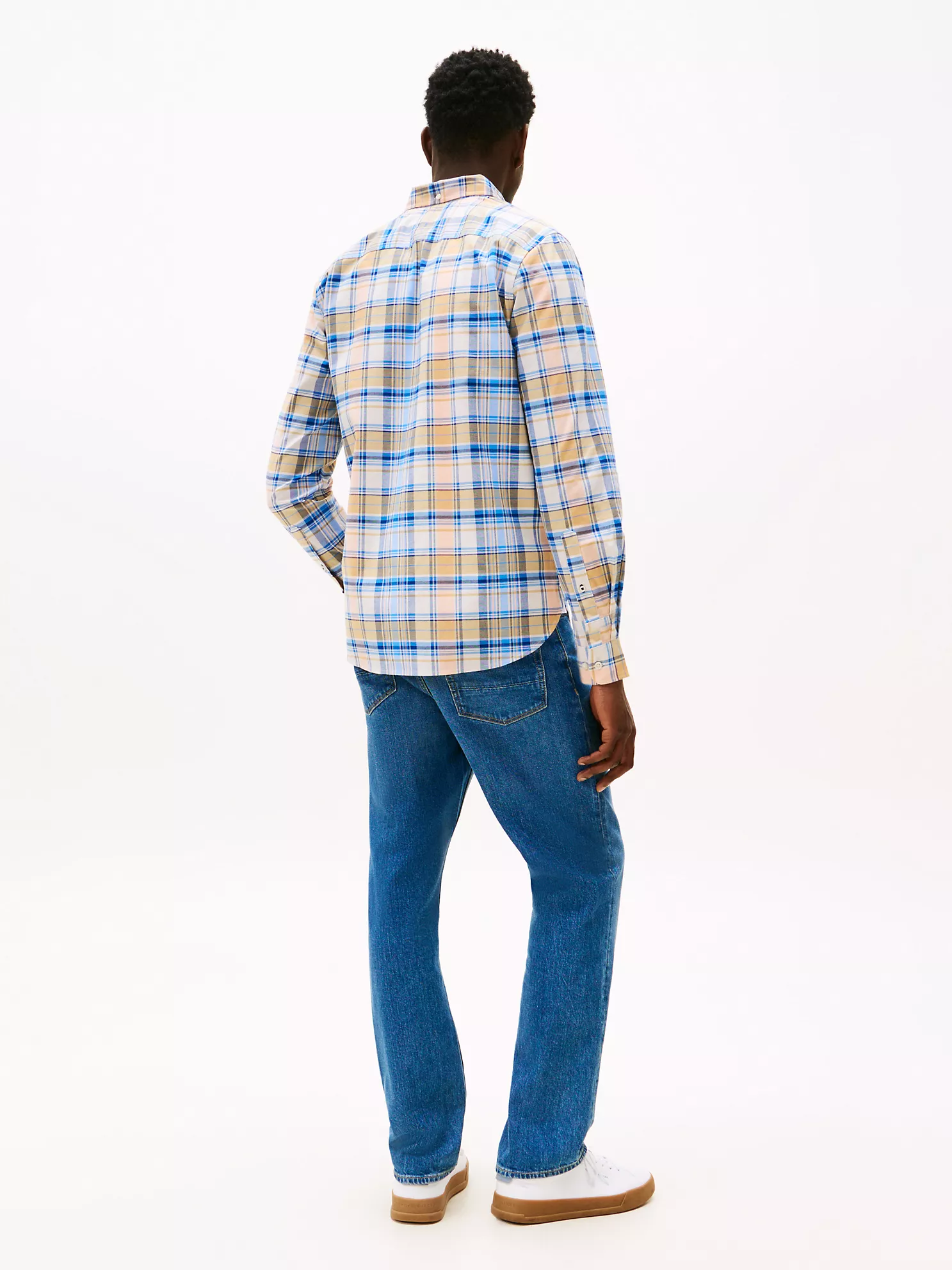 Regular Fit Madras Stretch Oxford Shirt - Sunny Orange Multi 9 Regular Fit Madras Stretch Oxford Shirt
- Sunny Orange Multi