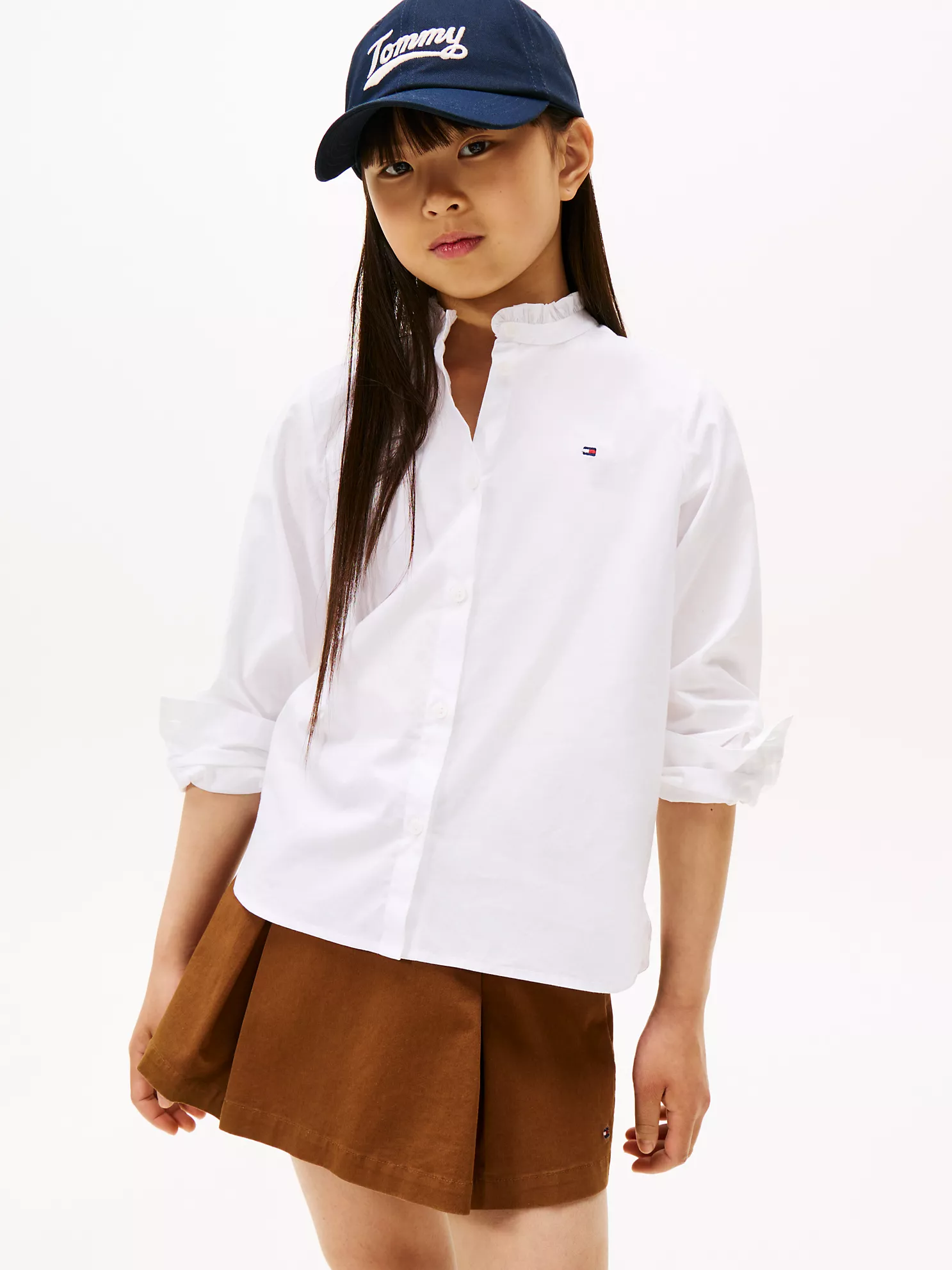 Kids' Ruffle Collar Shirt - White 1 Kids' Ruffle Collar Shirt
- White