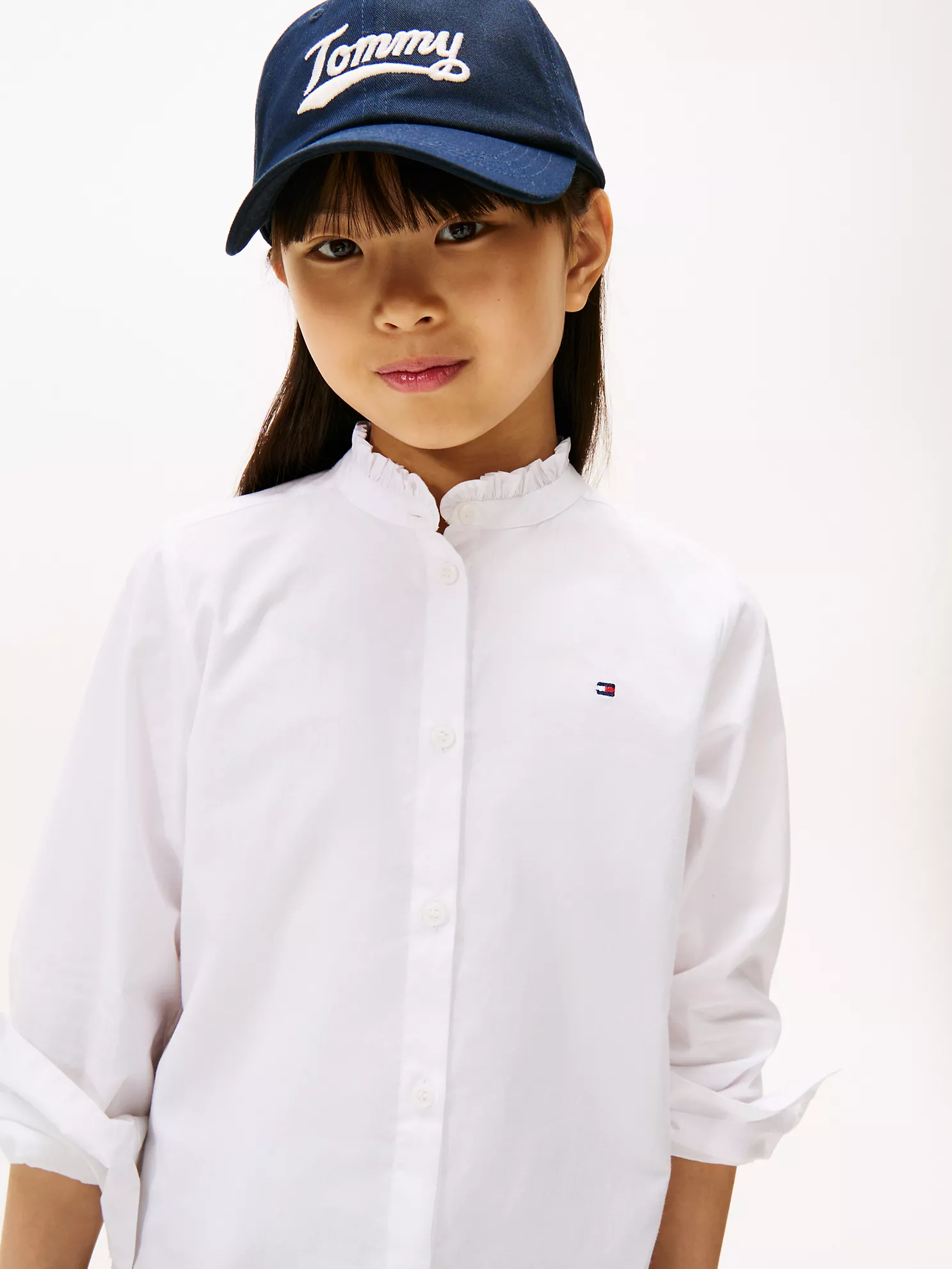 Kids' Ruffle Collar Shirt - White 7 Kids' Ruffle Collar Shirt
- White
