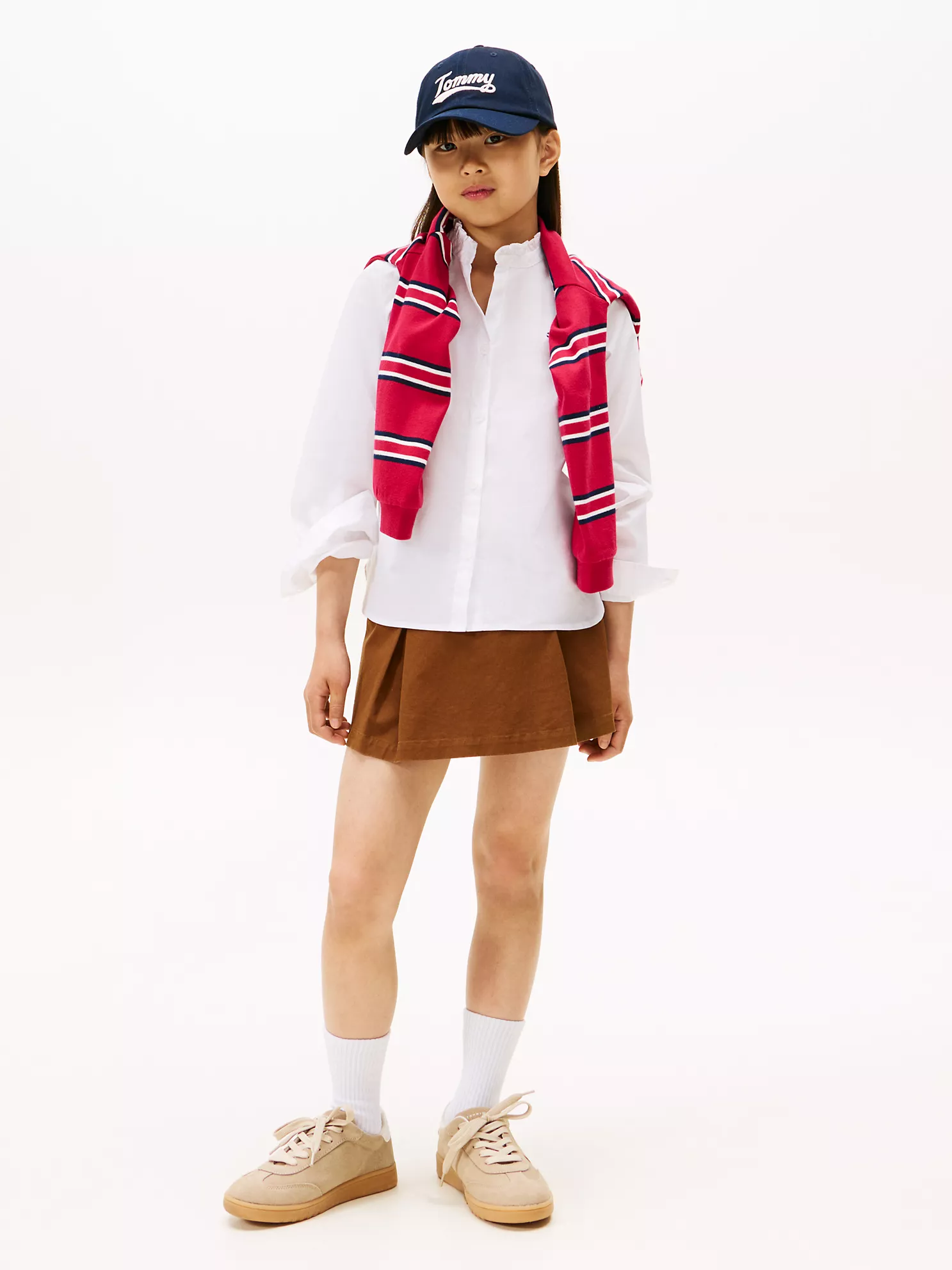 Kids' Ruffle Collar Shirt - White 8 Kids' Ruffle Collar Shirt
- White